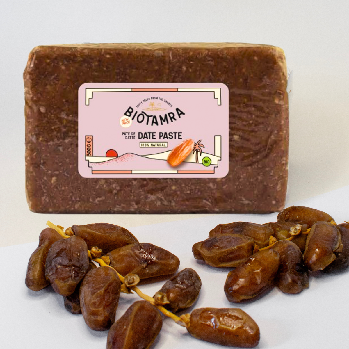 Ekologiškų datulių rinkinys Biotamra - datulės, pasta ir sirupas