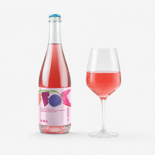 PET NAT Rose - nealkoholinis rožinis putojantis gėrimas UMA, 750 ml