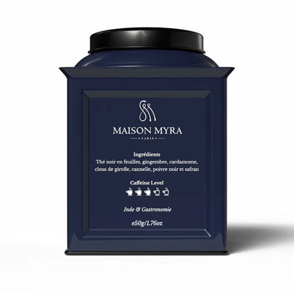 Saffron Chai - indiška chai juodoji arbata su šafranu Maison Myra, Rytų 
