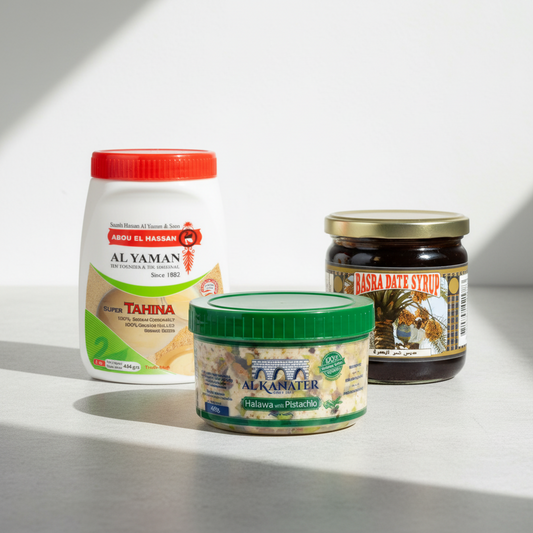 Bestsellerių rinkinys - tahini, chalva, datulių sirupas