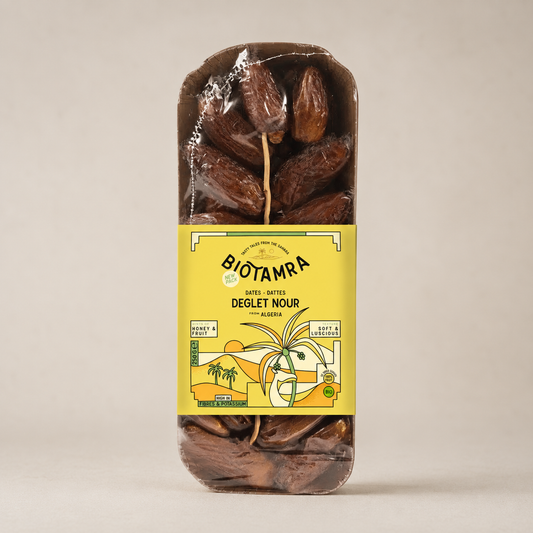 Ekologiškos Deglet Nour datulės su kauliukais Biotamra, 250 g