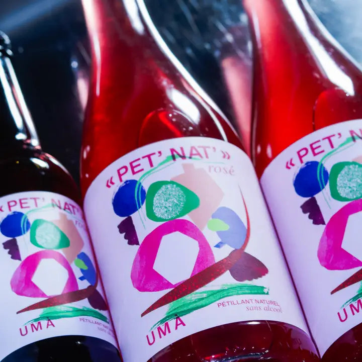 PET NAT Rose - nealkoholinis rožinis putojantis gėrimas UMA, 750 ml