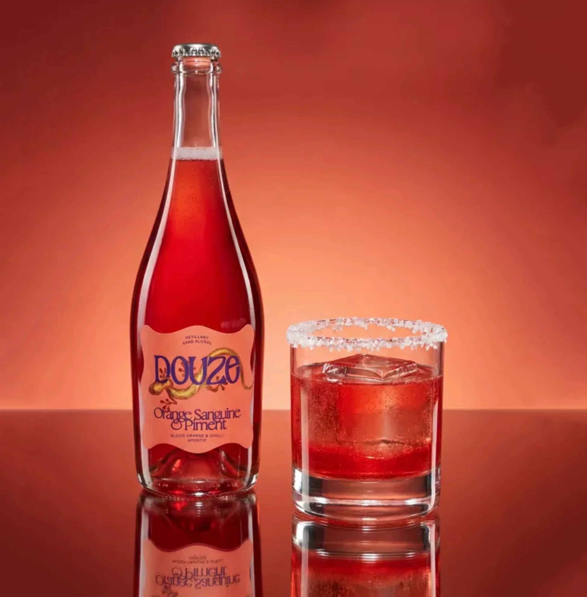 Putojantis nealkoholinis raudonųjų apelsinų ir čili aperityvas, Douze, 750ml