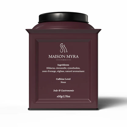 Hibiscus Twist - indiška vaisinė arbata su kinrože Maison Myra, 50g