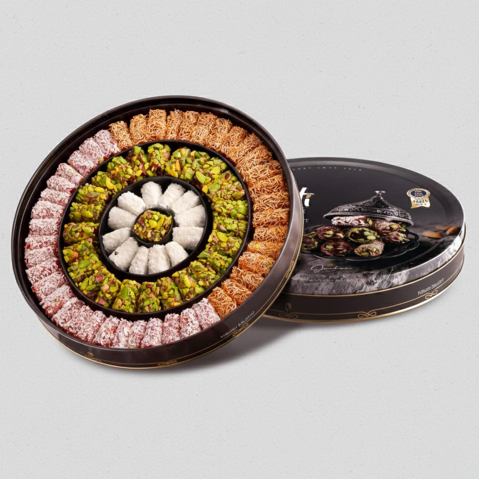 Turkiško lukumo asorti metalinėje dėžutėje. 750g