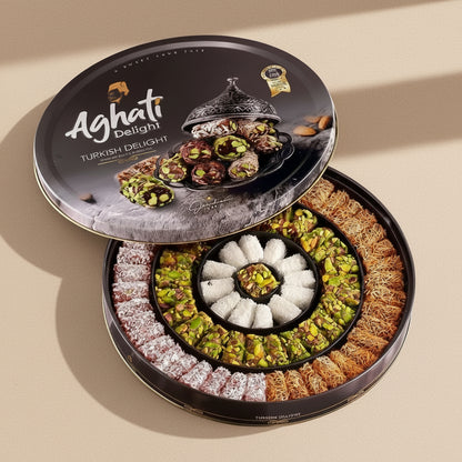 Turkiško lukumo asorti metalinėje dėžutėje. 750g