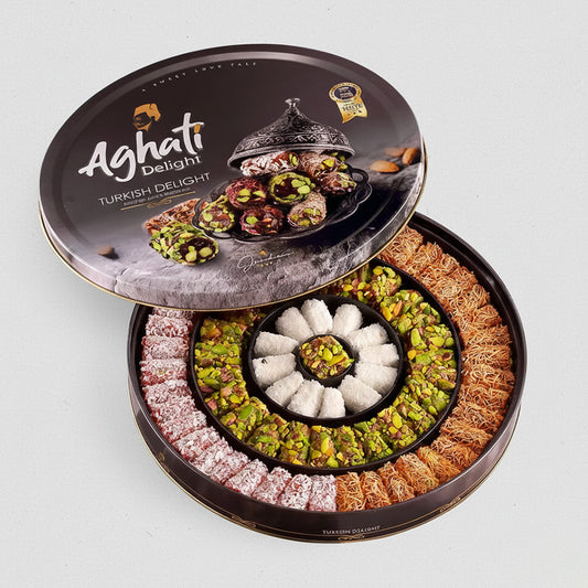 Turkiško lukumo asorti metalinėje dėžutėje. 750g