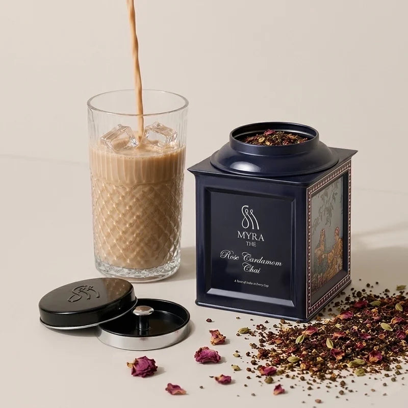 Chai Rose Cardamome - indiška chai juodoji arbata su rožėmis Maison Myra, 50g
